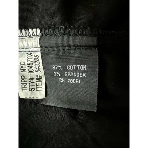 Vintage Y2k Tripp NYC Black Faux Leather Buckles Stud Stretch Cotton Corset Sz 0 - Picture 12 of 16